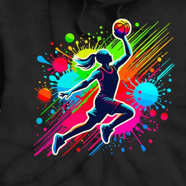 Basketball Player Girl Tie Dye Hoodie