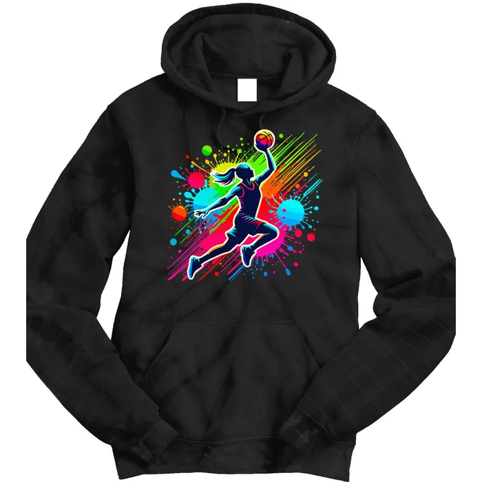 Basketball Player Girl Tie Dye Hoodie