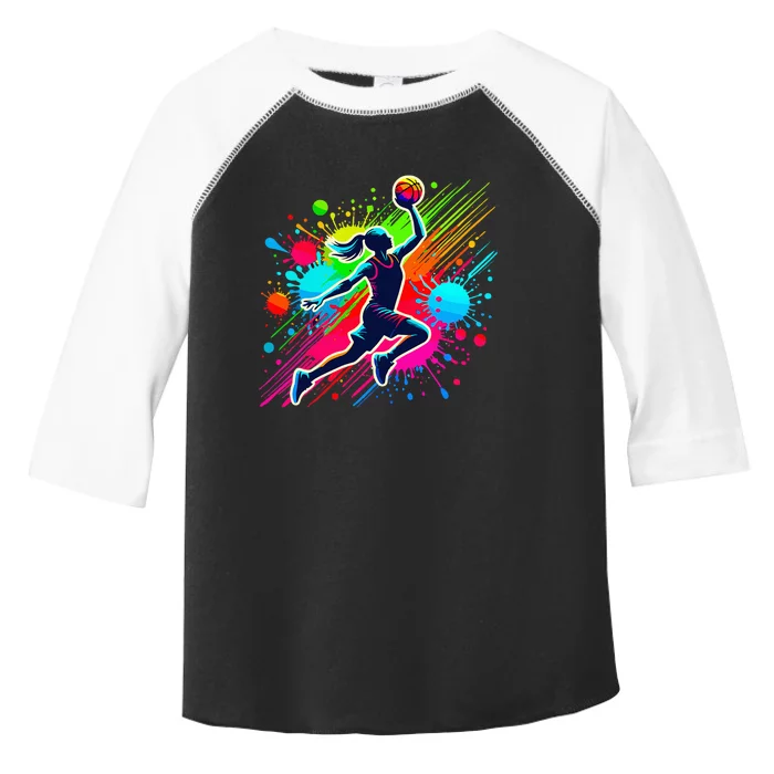 Basketball Player Girl Toddler Fine Jersey T-Shirt