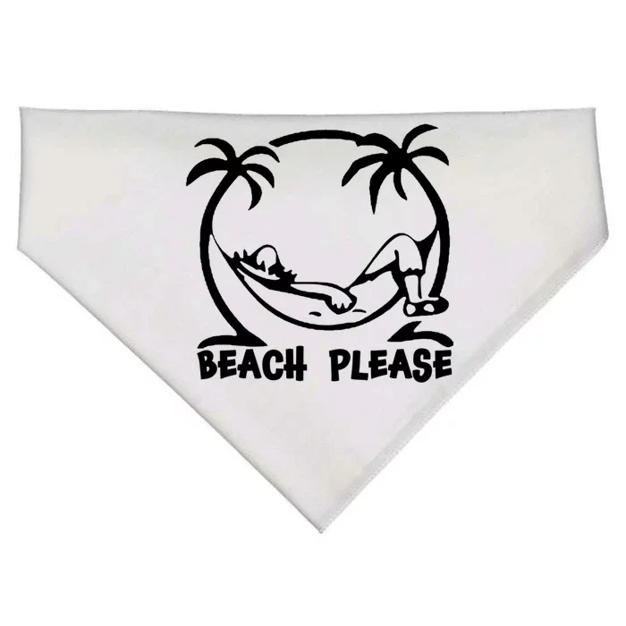 Beach Please Gift Fun Beach Wear For Summer Gift USA-Made Doggie Bandana