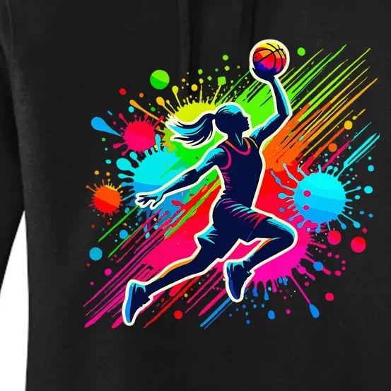 Basketball Player Girl Women's Pullover Hoodie