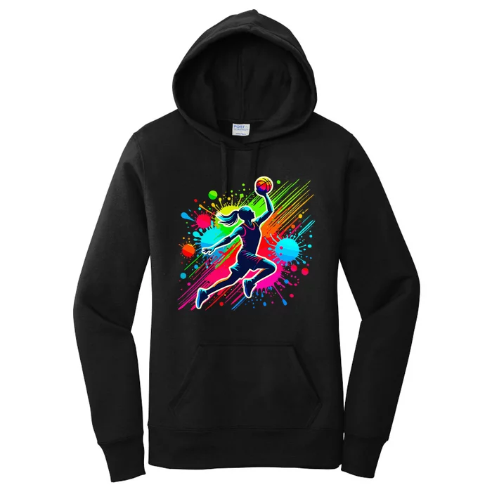 Basketball Player Girl Women's Pullover Hoodie