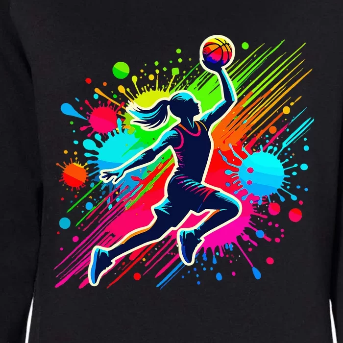 Basketball Player Girl Womens California Wash Sweatshirt