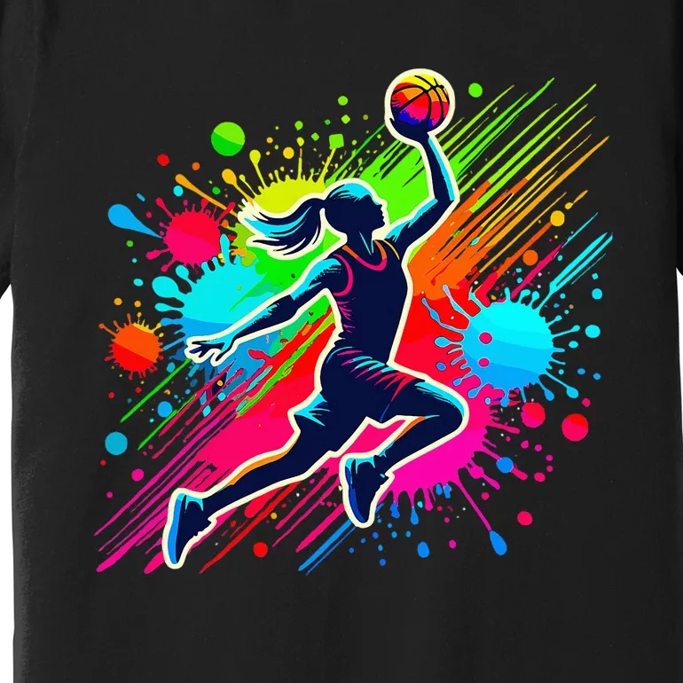 Basketball Player Girl Premium T-Shirt