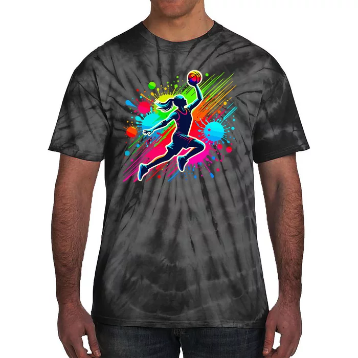 Basketball Player Girl Tie-Dye T-Shirt