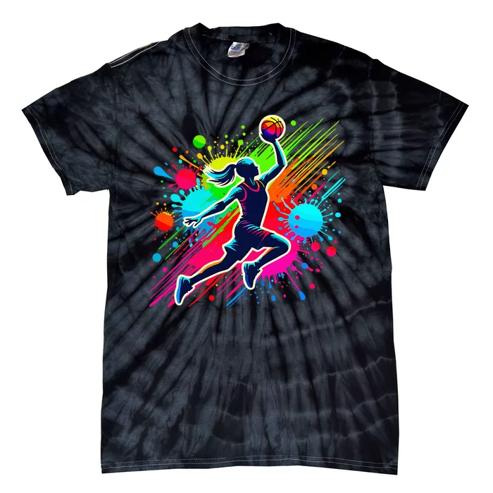 Basketball Player Girl Tie-Dye T-Shirt