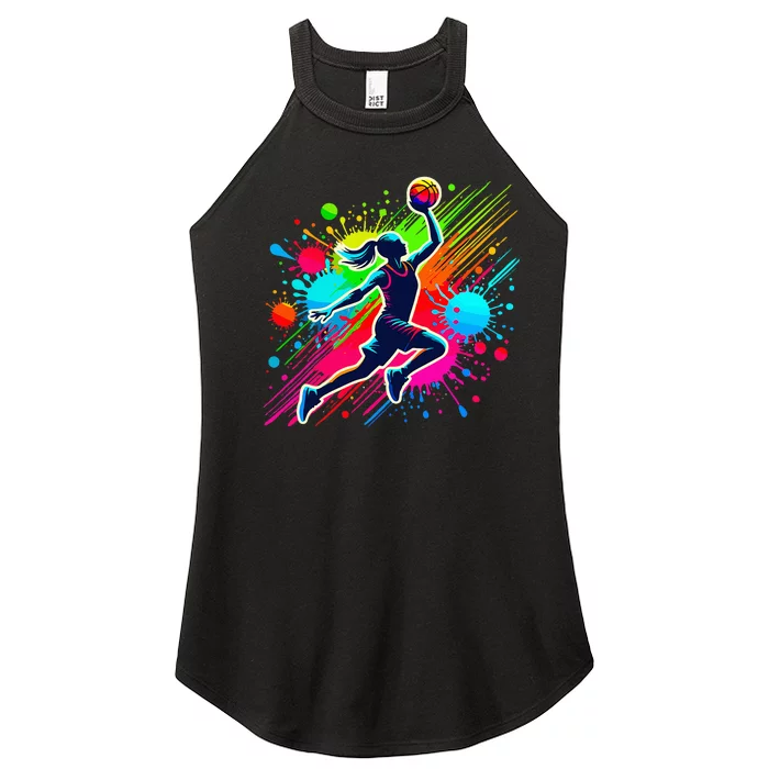 Basketball Player Girl Women’s Perfect Tri Rocker Tank