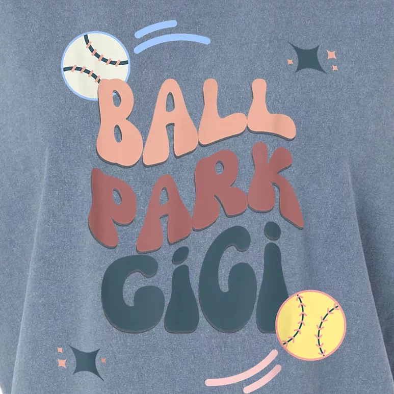 Ball Park Gigi Softball And Baseball Cool Gift Garment-Dyed Women's Muscle Tee