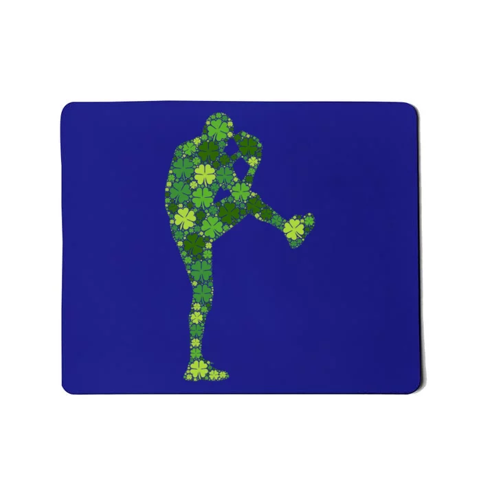 Baseball Pitcher Green Shamrock Clover: St Patricks Day Meaningful Gift Mousepad