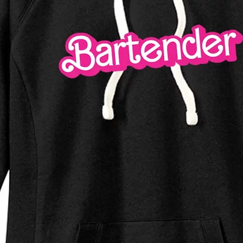 Bartender Pink Graphic Funny Bartender Women's Fleece Hoodie