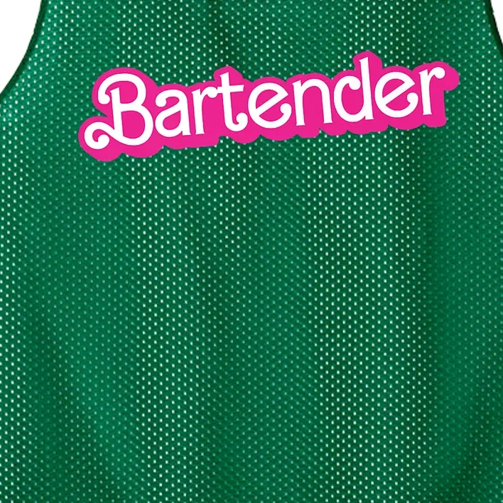 Bartender Pink Graphic Funny Bartender Mesh Reversible Basketball Jersey Tank