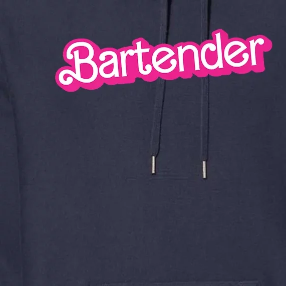 Bartender Pink Graphic Funny Bartender Premium Hoodie