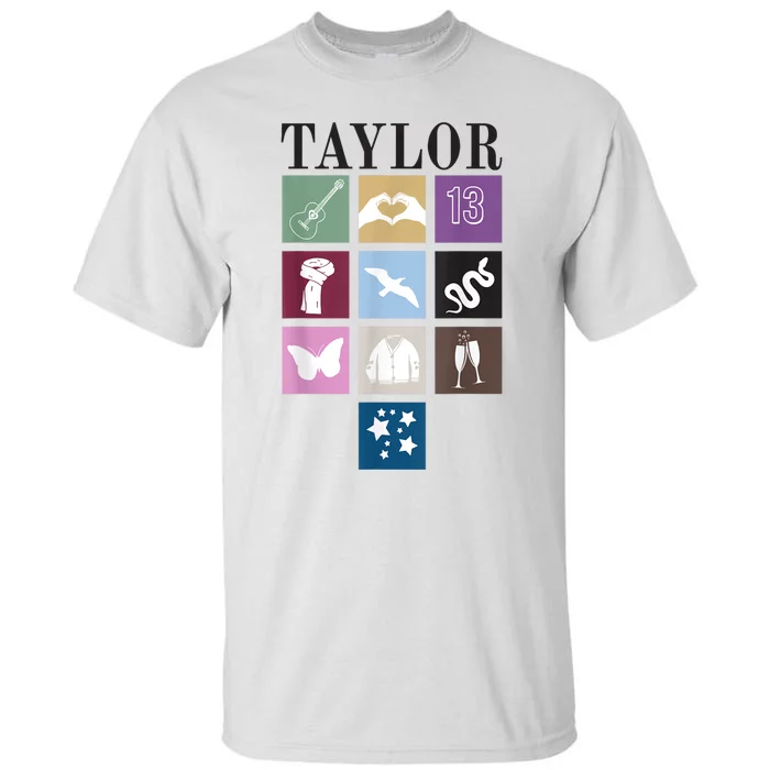 Birthday Party Girl Retro First Name Taylor Personalized Tall T-Shirt