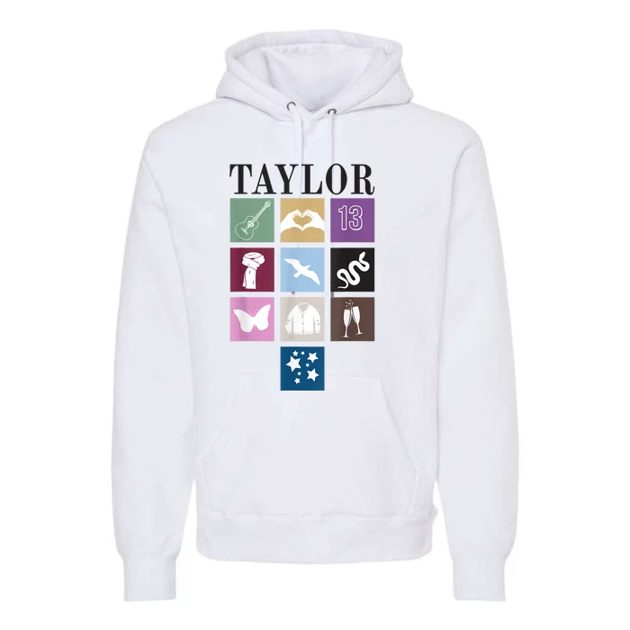 Birthday Party Girl Retro First Name Taylor Personalized Premium Hoodie