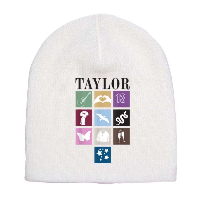 Birthday Party Girl Retro First Name Taylor Personalized Short Acrylic Beanie