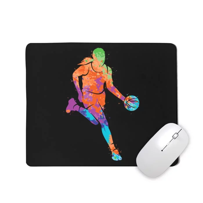 Basketball Player Girl Wo Girl Basketball Mousepad