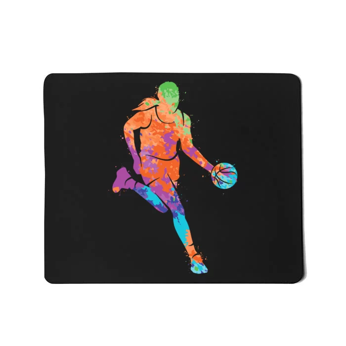 Basketball Player Girl Wo Girl Basketball Mousepad