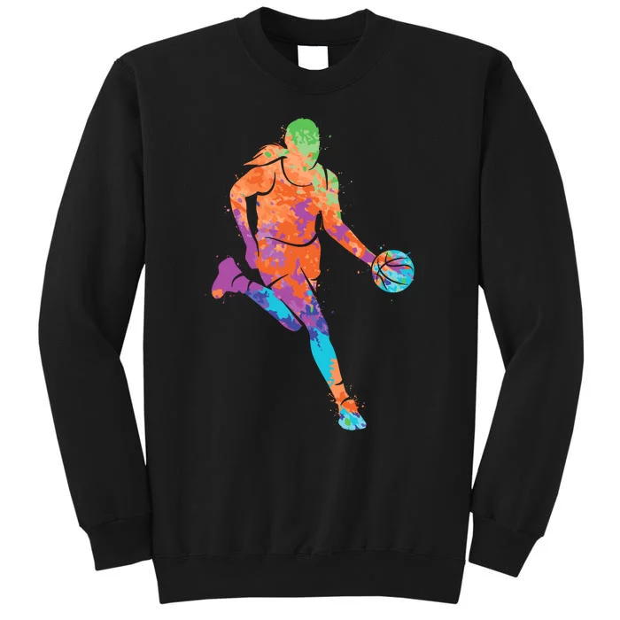 Basketball Player Girl Wo Girl Basketball Tall Sweatshirt