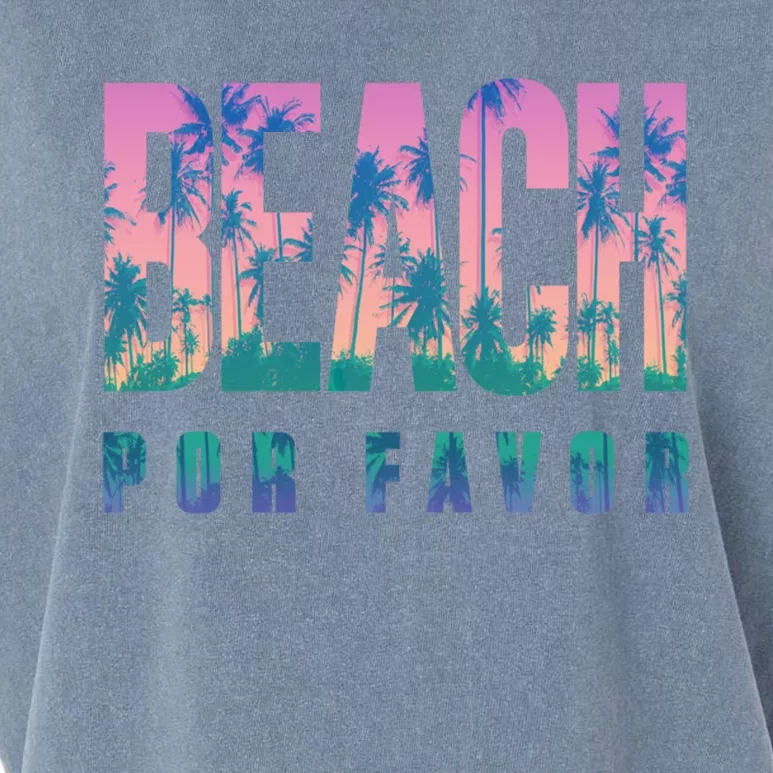 Beach Please Gift Garment-Dyed Women's Muscle Tee