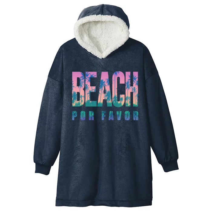 Beach Please Gift Hooded Wearable Blanket