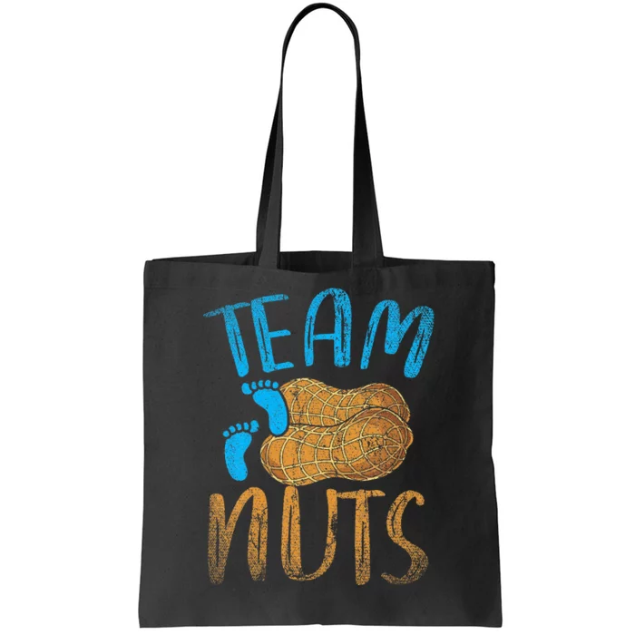 Baby Party Gender Reveal Party Team Nuts Funny Gender Reveal Tote Bag