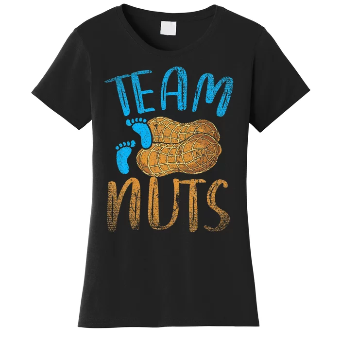 Baby Party Gender Reveal Party Team Nuts Funny Gender Reveal Women's T-Shirt