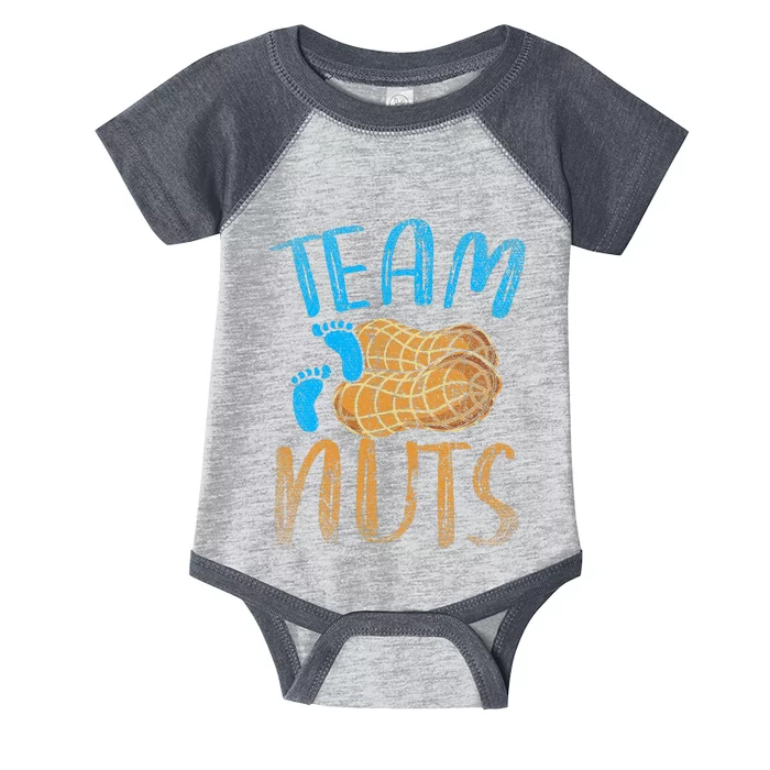 Baby Party Gender Reveal Party Team Nuts Funny Gender Reveal Infant Baby Jersey Bodysuit