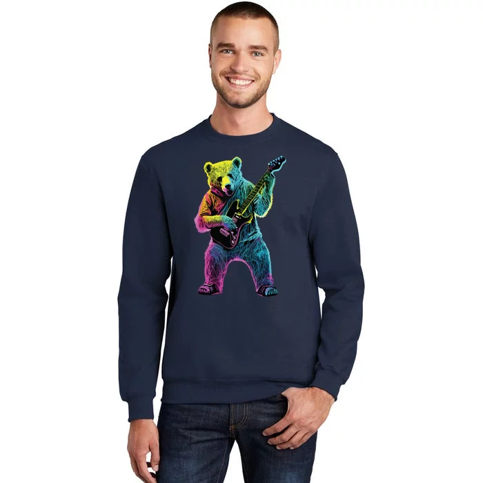 Bear Playing Guitar Guitar Player Tall Sweatshirt