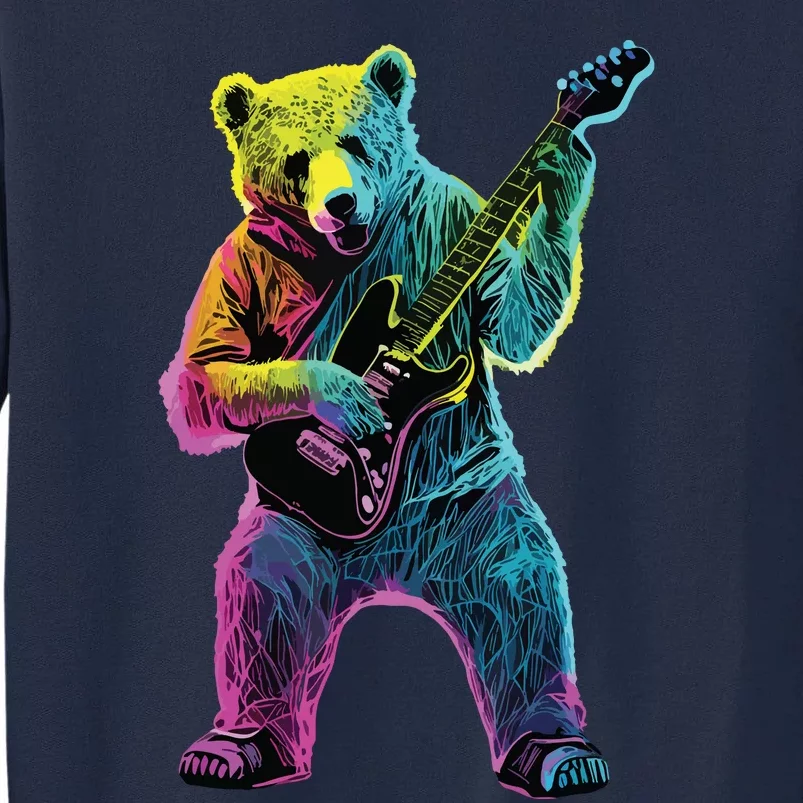 Bear Playing Guitar Guitar Player Tall Sweatshirt