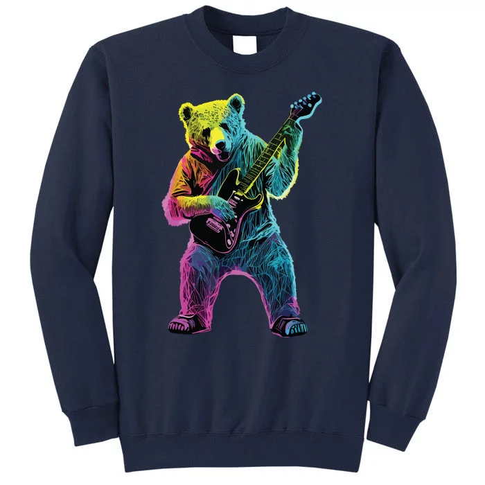 Bear Playing Guitar Guitar Player Tall Sweatshirt