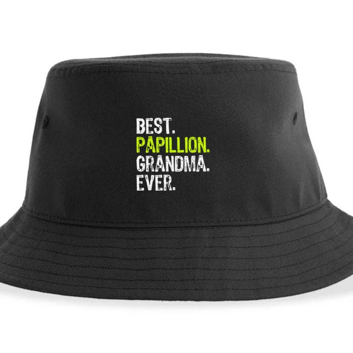 Best Papillion Grandma Ever Dog Lover Sustainable Bucket Hat