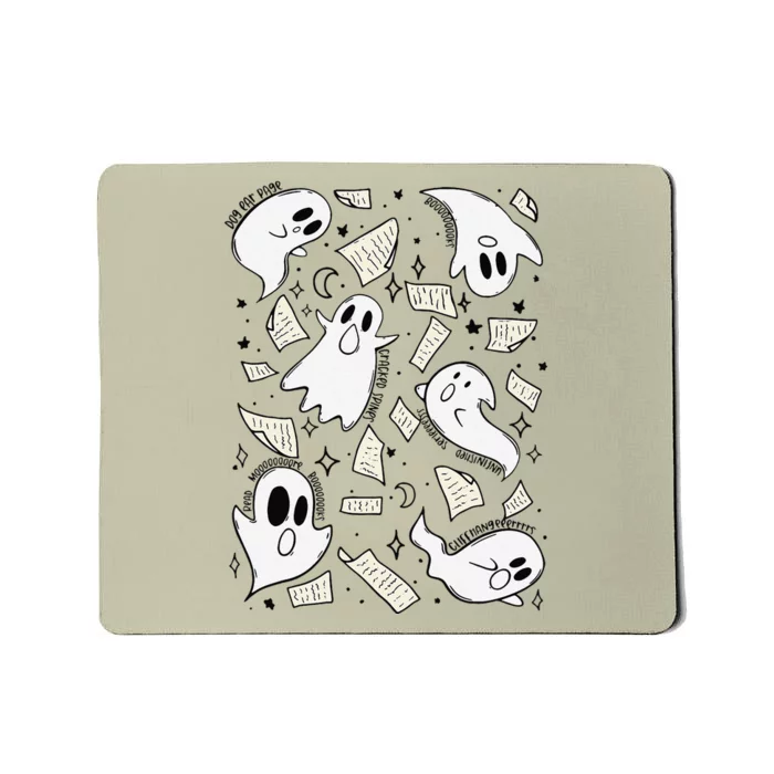 Book Page Ghosts Halloween Books Lover Mousepad