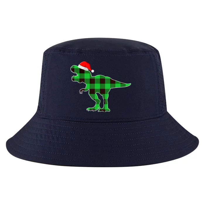 Buffalo Plaid Green Dinosaur T Rex Funny Christmas Boys Cool Comfort Performance Bucket Hat