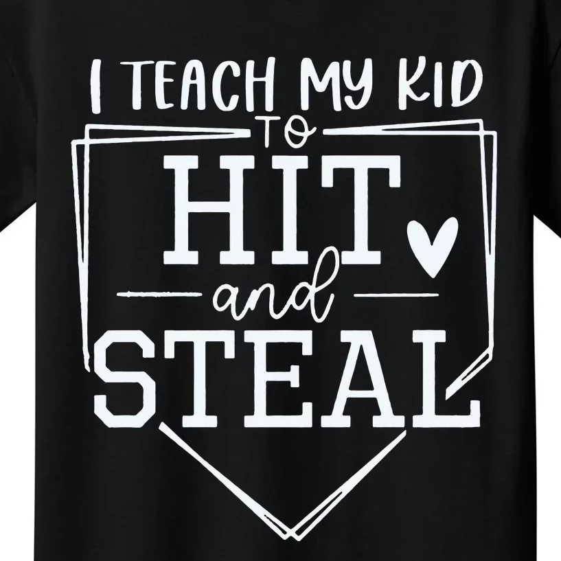 Baseball Player Gift Funny Baseball Mom Kids T-Shirt