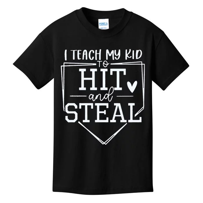 Baseball Player Gift Funny Baseball Mom Kids T-Shirt