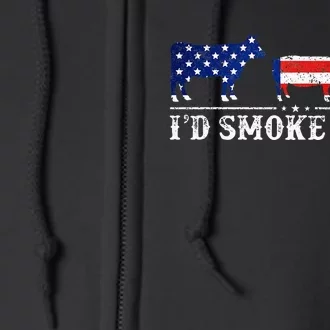 Bbq Party Grill Smoker Chef Dad Id Smoke That Full Zip Hoodie