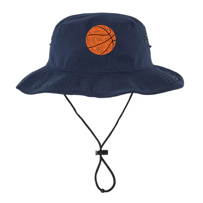 Basketball Player Gift Vintage Basketball Words Basketball Legacy Cool Fit Booney Bucket Hat