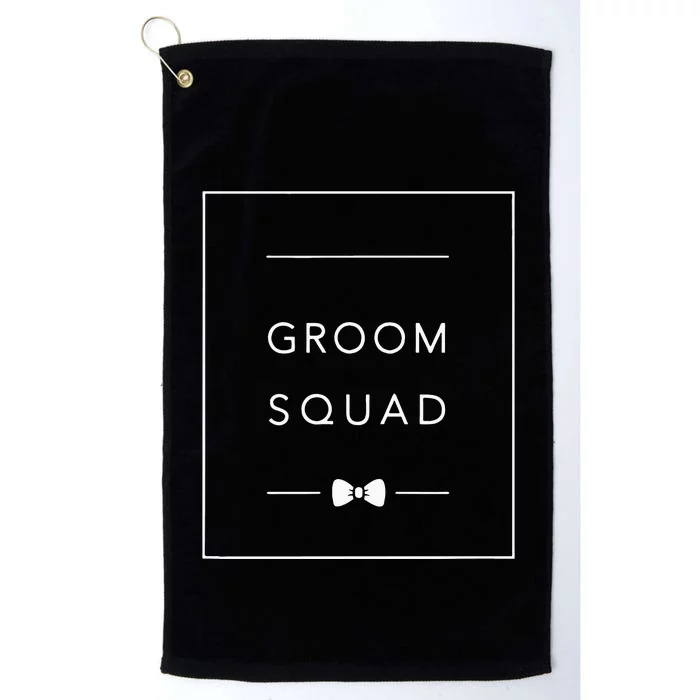 Bachelor Party Groom Squad Matching Groomsmen Platinum Collection Golf Towel