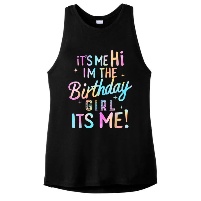 Birthday Party Hi Its Me Im The Birthday Girl Ladies Tri-Blend Wicking Tank