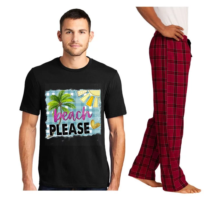 Beach Please Hello Summer Vibes Beach Vacay Summertime Gift Pajama Set