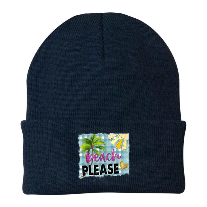 Beach Please Hello Summer Vibes Beach Vacay Summertime Gift Knit Cap Winter Beanie