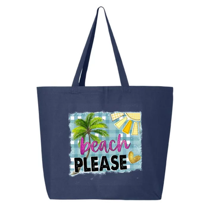 Beach Please Hello Summer Vibes Beach Vacay Summertime Gift 25L Jumbo Tote