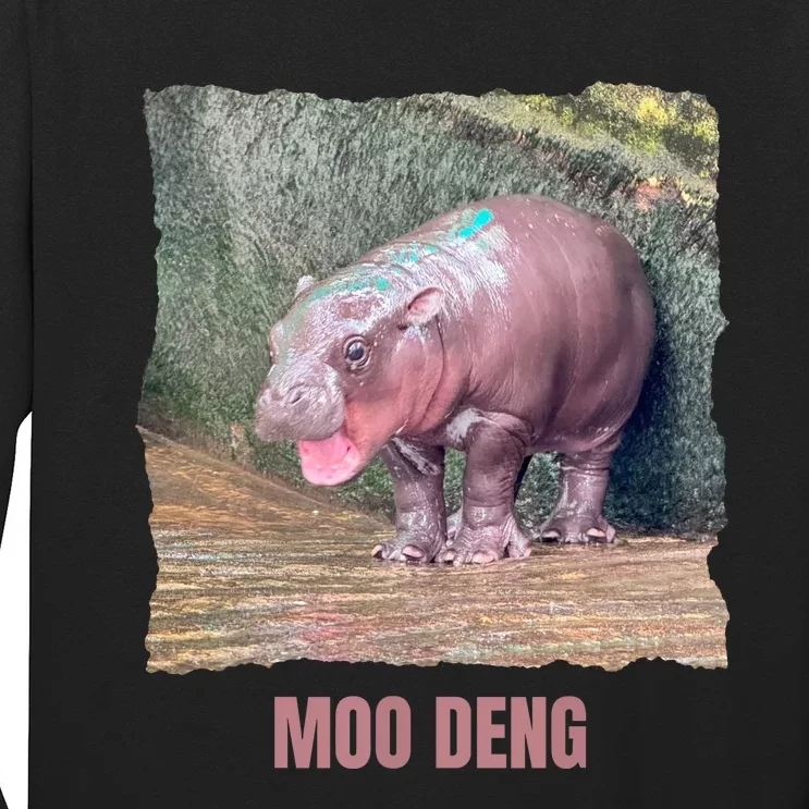 Baby Pygmy Hippo Moo Deng Long Sleeve Shirt