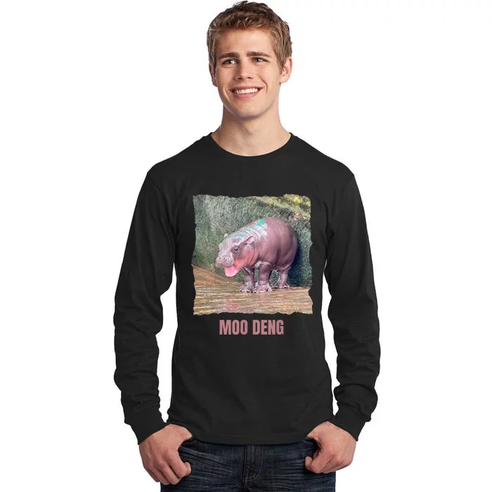 Baby Pygmy Hippo Moo Deng Tall Long Sleeve T-Shirt