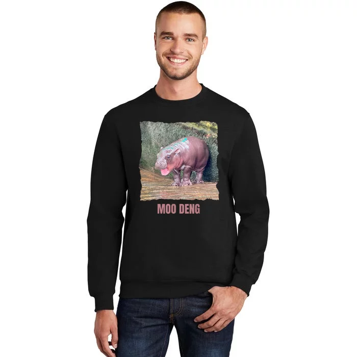 Baby Pygmy Hippo Moo Deng Tall Sweatshirt