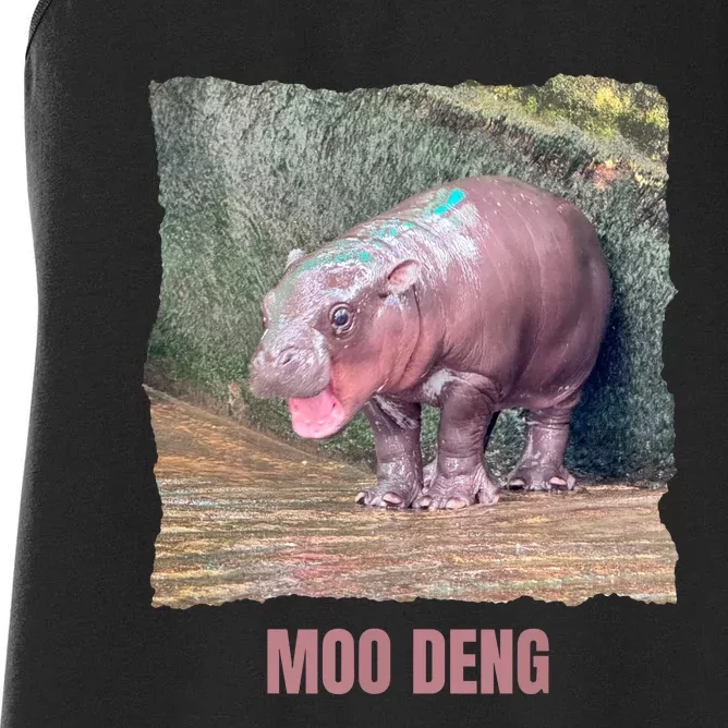 Baby Pygmy Hippo Moo Deng Women's Racerback Tank