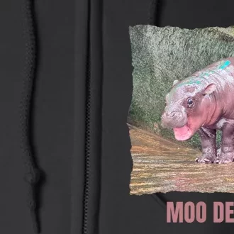 Baby Pygmy Hippo Moo Deng Full Zip Hoodie