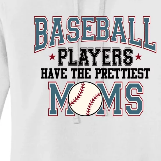 Baseball Players Have The Prettiest Moms Retro Game Day Women's Pullover Hoodie