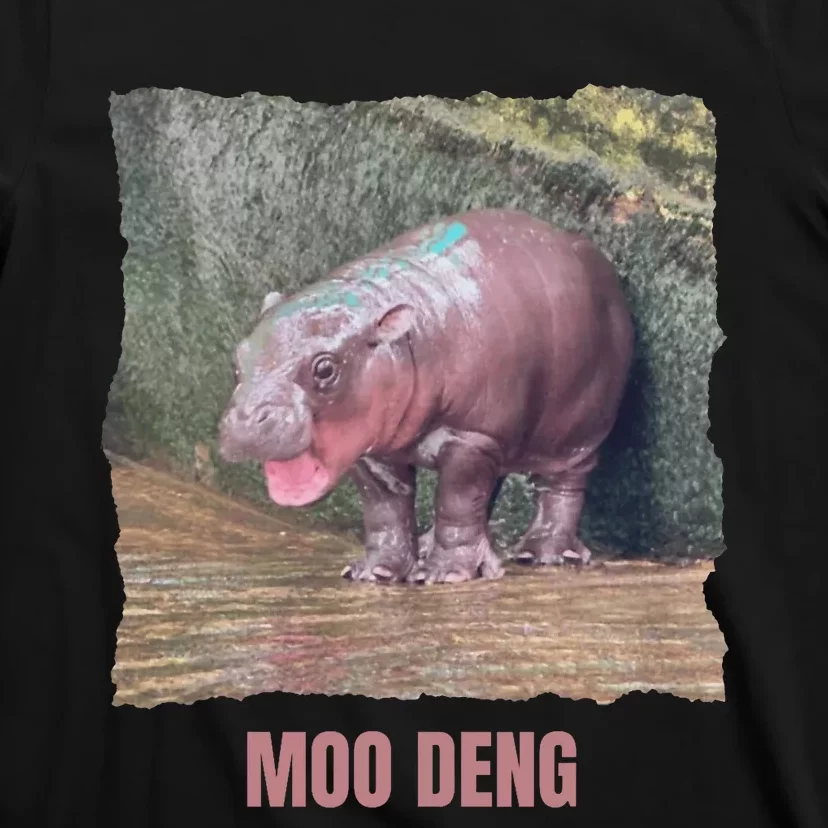 Baby Pygmy Hippo Moo Deng Funny T-Shirt