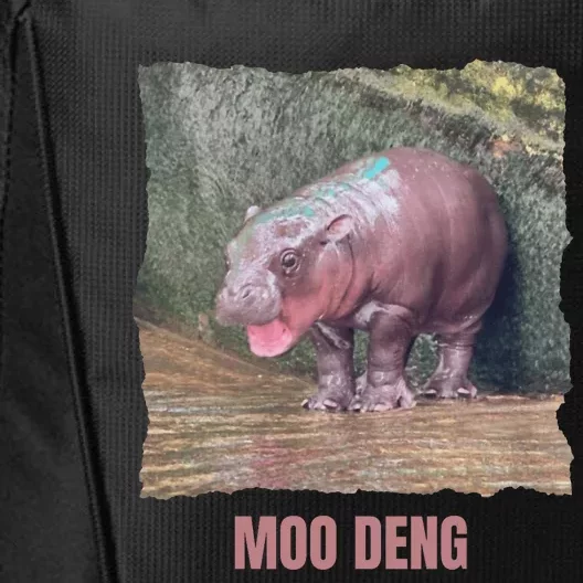 Baby Pygmy Hippo Moo Deng Funny City Backpack